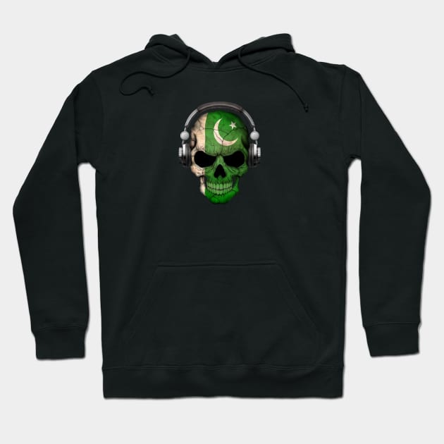 Dark Skull Deejay with Pakistani Flag Hoodie by jeffbartels